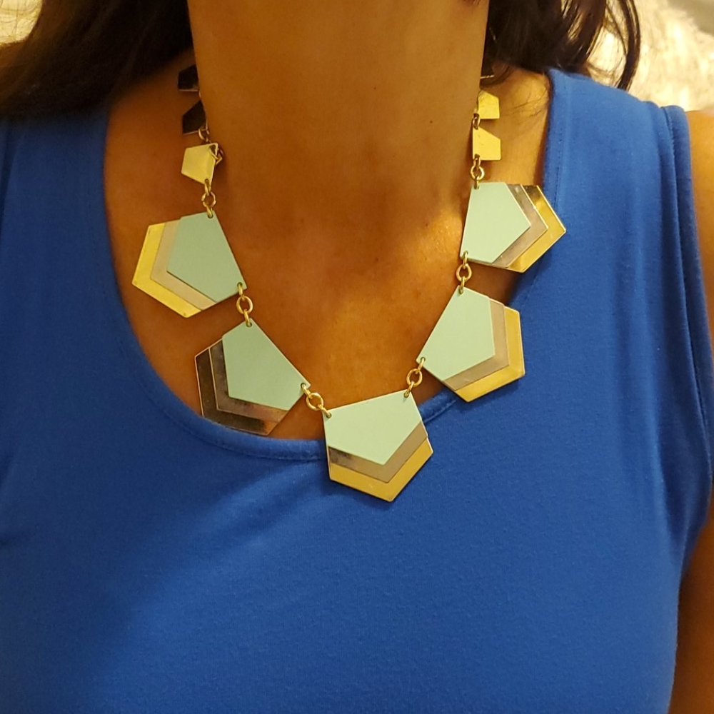 Turrqoise and Gold Statement Necklace